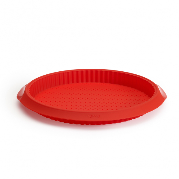LEKUE Perform 28 cm czerwona - forma do pieczenia tarty silikonowa 