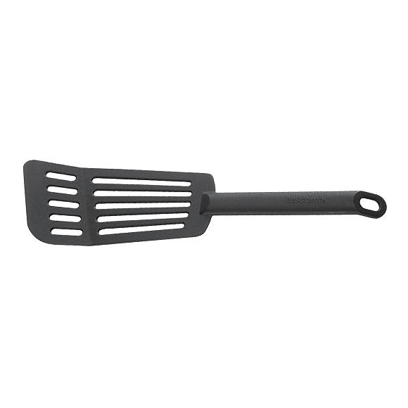 TESCOMA Space Line 32 cm czarna - łopatka kuchenna do omletów ażurowa nylonowa