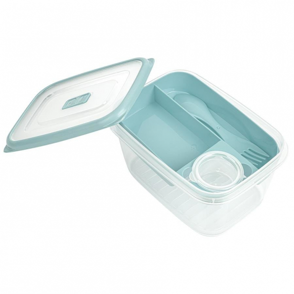 Lunch box / Śniadaniówka dwukomorowa plastikowa ACTIVE MIĘTOWY 1.7 l