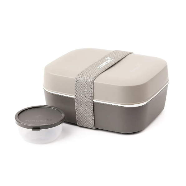Lunch box / Śniadaniówka dwukomorowa z pojemnikiem na sos AMUSE ON THE GO