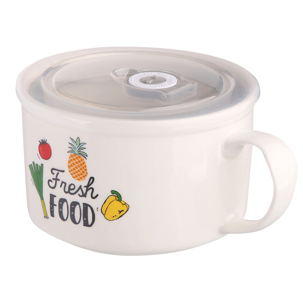 Lunch box / Śniadaniówka hermetyczna porcelanowa FRESH FOOD 0,8 l