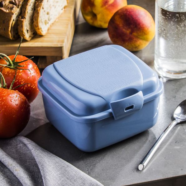 Lunch box / Śniadaniówka plastikowa niebieska 0,85 l