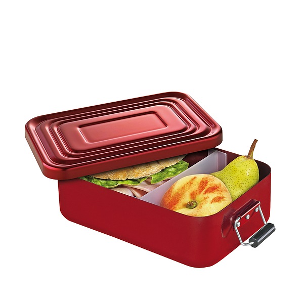 KUCHENPROFI Alice Połysk Mały czerwony - lunch box aluminiowy z separatorem