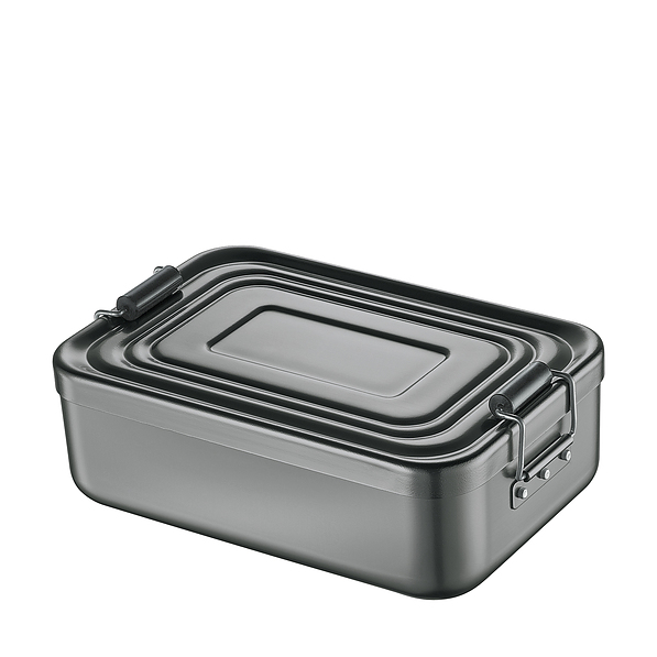 KUCHENPROFI Alice Połysk Mały ciemnoszary - lunch box aluminiowy z separatorem
