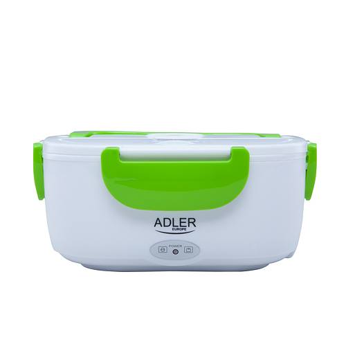 ADLER Heating 1,1 l zielony - lunch box plastikowy elektryczny z łyżeczką