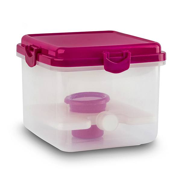 Lunch box plastikowy z wkładem chłodzącym PINKY ARTOS RÓŻOWY 1,8 l