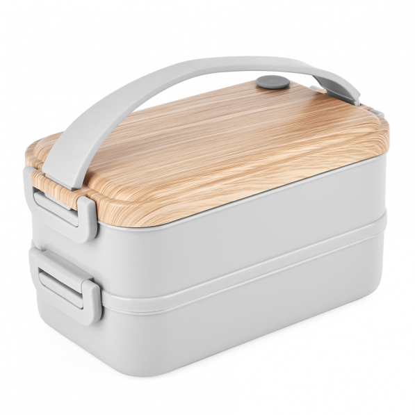 Lunchbox 2-poziomowy KONIGHOFFER PINAR SZARY 1,1 l