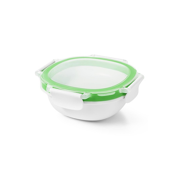 OXO Good Grips On The Go 0,25 l biało-zielony - lunch box dwukomorowy plastikowy