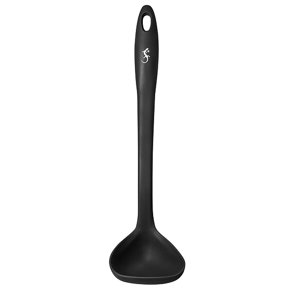LURCH Black Tools 28 cm czarna - chochla / łyżka wazowa silikonowa