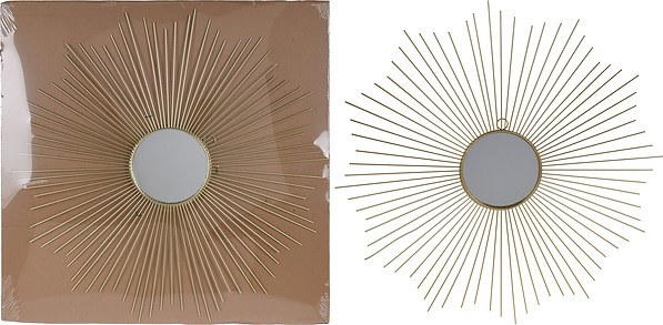 LUSTRO 64X64CM METALOWA RAMA