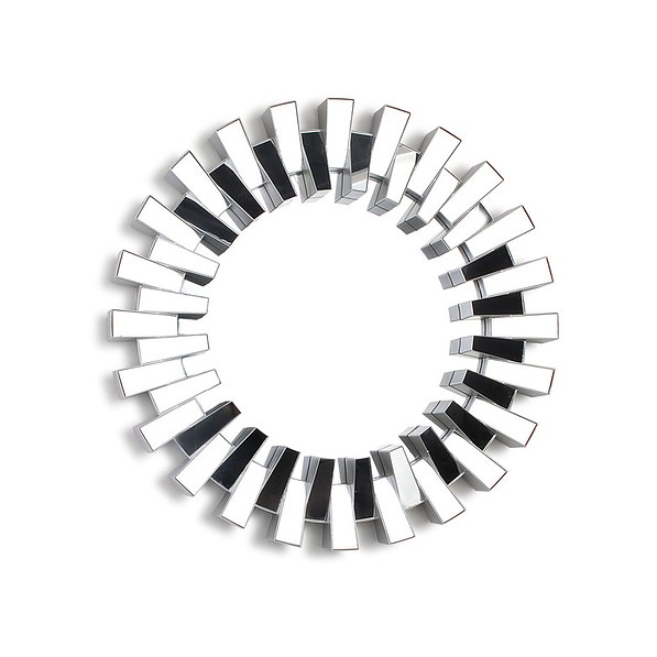 Lustro dekoracyjne w ramie MIRROR SREBRNE