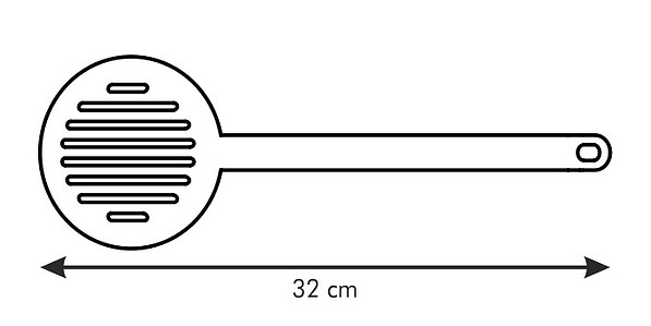 Łyżka cedzakowa / Szumówka nylonowa TESCOMA SPACE LINE OKRĄGŁA CZARNA 32 cm