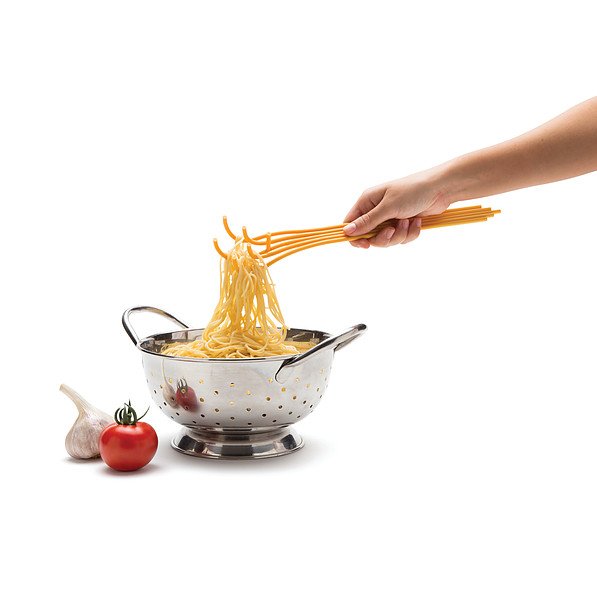 MONKEY BUSINESS Spaghetti 33,4 cm żółta - łyżka do makaronu plastikowa
