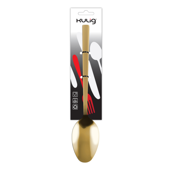 Łyżki stołowe ze stali nierdzewnej PIANO GOLD 20,8 cm 3 szt.