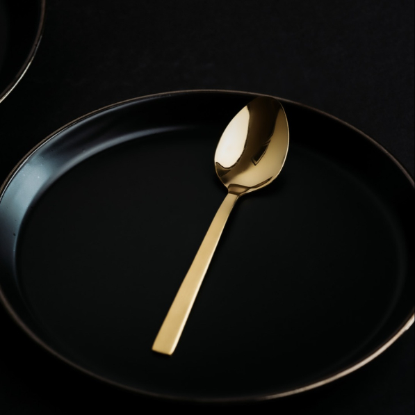 Łyżki stołowe ze stali nierdzewnej PIANO GOLD 20,8 cm 3 szt.