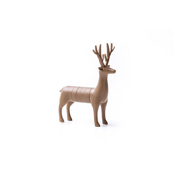 QUALY Deer brązowy - Magnes na lodówkę plastikowy 