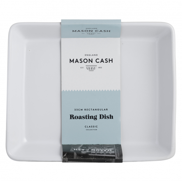 MASON CASH Classic 33 x 27 cm białe - naczynie żaroodporne do zapiekania kamionkowe