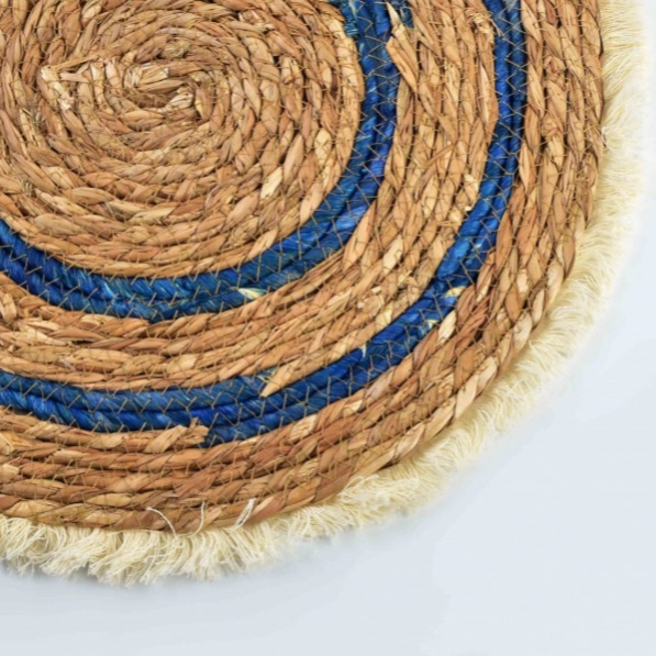 Mata dekoracyjna z trawy morskiej MONDEX BALI BLUE 38 cm