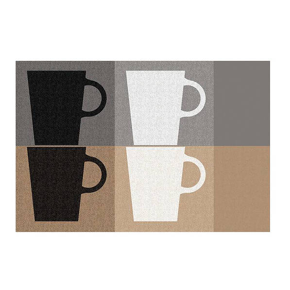 Mata stołowa / Podkładka na stół plastikowa KELA CUPS BEŻOWA 43,5 x 28,5 cm
