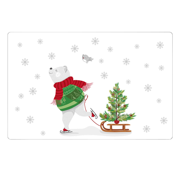 Mata stołowa / Podkładka na stół świąteczna CHRISTMAS BEAR 43 x 28 cm