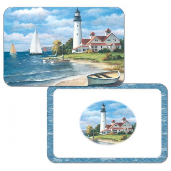 Mata stołowa / Podkładka na stół plastikowa dwustronna CALA HOME LIGHTHOUSE MURAL WIELOKOLOROWA 43 x 28,5 cm 