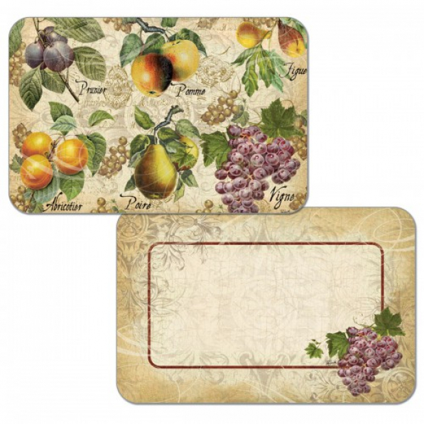 Mata stołowa / Podkładka na stół plastikowa dwustronna CALA HOME OLD WORLD FRUIT WIELOKOLOROWA 43 x 28,5 cm 