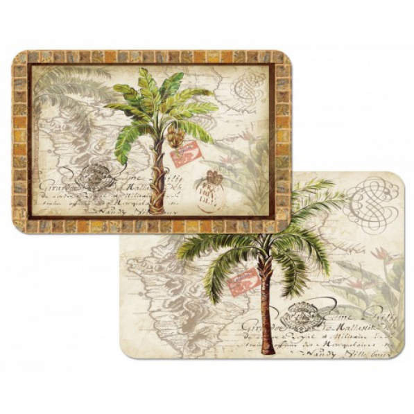 Mata stołowa / Podkładka plastikowa dwustronna CALA HOME PALM WIELOKOLOROWA 43 x 28,5 cm 