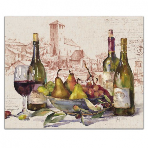 Deska do krojenia szklana CALA HOME WINE TABLEAU WIELOKOLOROWA 25 x 20 cm