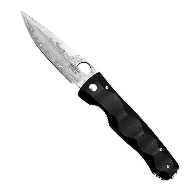 MCUSTA Elite Black Micarta 8,5 cm - japoński nóż suvivalowy składany ze stali proszkowej