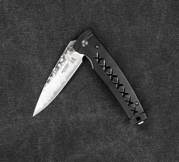 MCUSTA Fusion Damascus 8 cm - japoński nóż survivalowy składany ze stali damasceńskiej