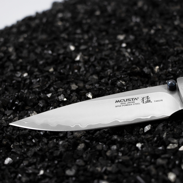 MCUSTA Shinra Maxima Takeri 9,2 cm - japoński nóż survivalowy składany ze stali proszkowej