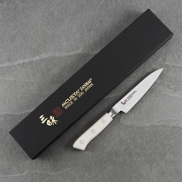 MCUSTA Zanmai Classic Damascus Corian 11 cm - japoński nóż kuchenny ze stali damasceńskiej