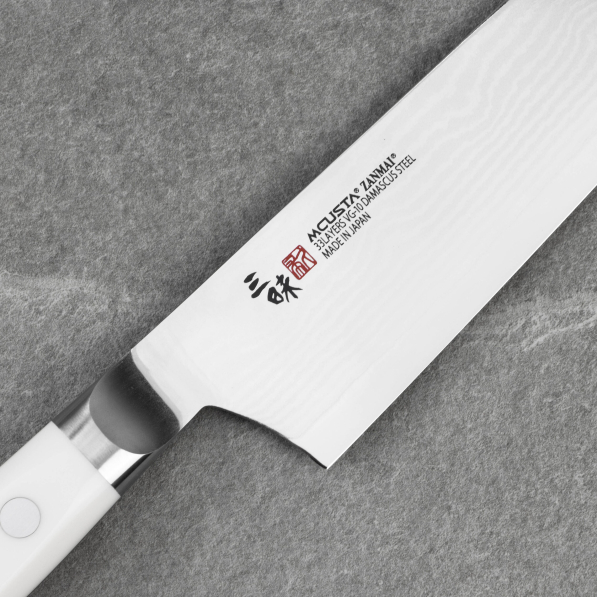 MCUSTA Zanmai Classic Damascus Corian 18 cm - nóż japoński Santoku ze stali damasceńskiej