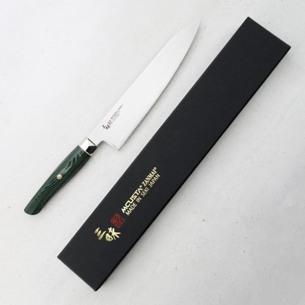 MCUSTA Zanmai Green Revolution 21 cm - nóż japoński Gyuto ze stali nierdzewnej