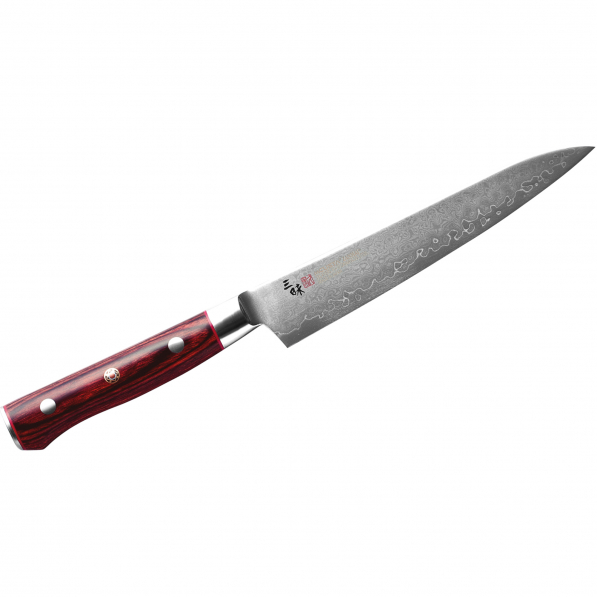 MCUSTA Zanmai Pro Flame 15 cm czerwony - nóż uniwersalny ze stali nierdzewnej 