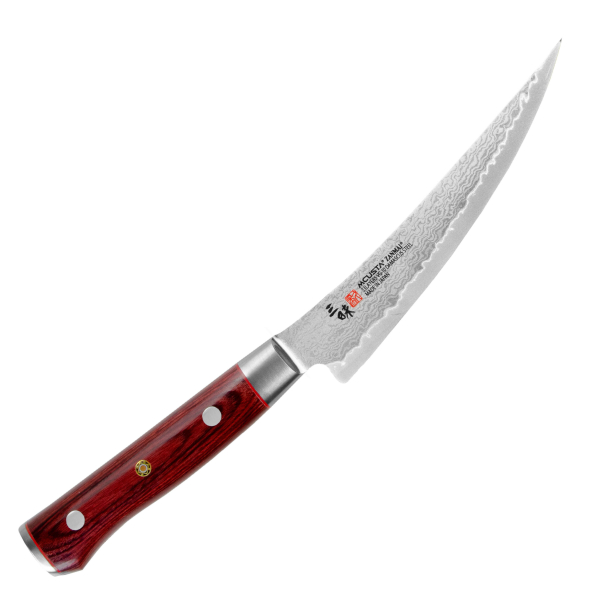 MCUSTA Zanmai Pro Flame 16,5 cm - japoński nóż do filetowania ryb ze stali damasceńskiej