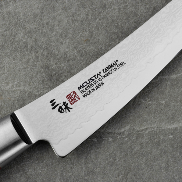 MCUSTA Zanmai Pro Zebra 16,5 cm - japoński nóż do filetowania ryb ze stali damasceńskiej