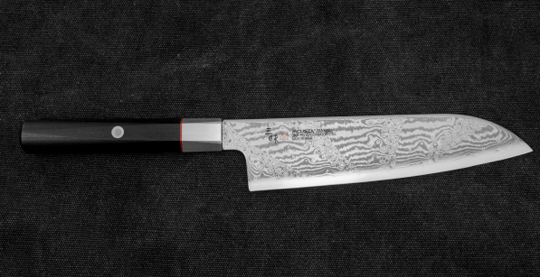 MCUSTA Zanmai Splash 18 cm - nóż japoński Santoku ze stali nierdzewnej 