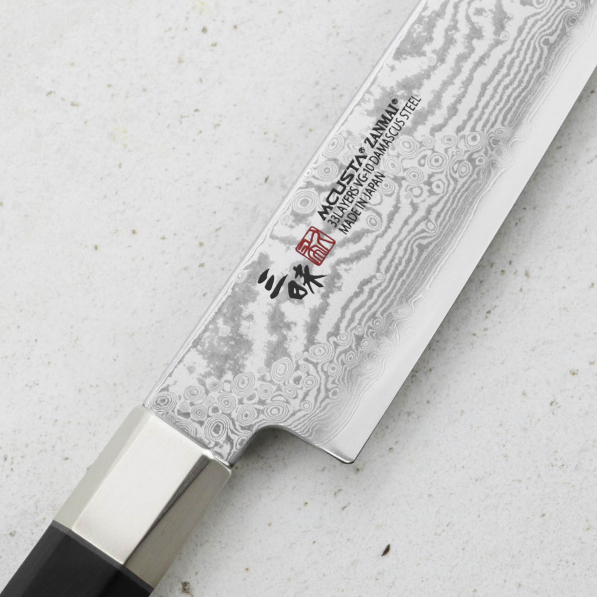 MCUSTA Zanmai Splash 24 cm - nóż japoński Sujihiki ze stali damasceńskiej