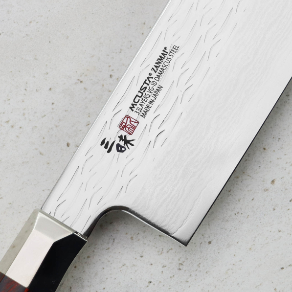 MCUSTA Zanmai Supreme Ripple 16,5 cm - nóż japoński Nakiri do warzyw ze stali damasceńskiej