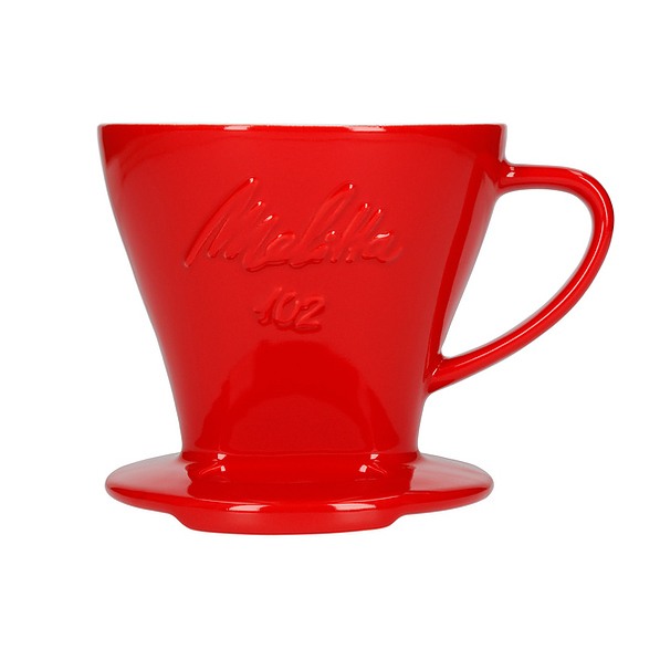 MELITTA DRIPPER 102 czerwony - dripper do kawy porcelanowy