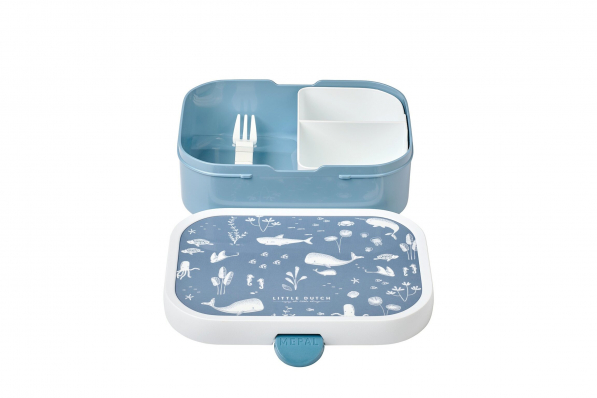 MEPAL Campus Ocean jasnoniebieski - lunch box / śniadaniówka plastikowa z bidonem 