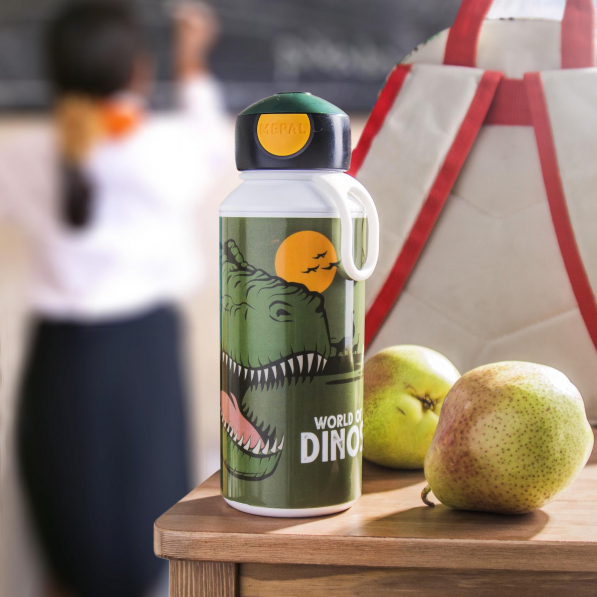 MEPAL Campus pop-up Dino 0,4 l ciemnozielony - bidon plastikowy