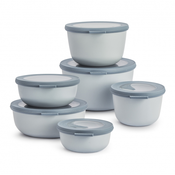 MEPAL Cirqula Nordic Blue 6 szt. niebieskie - miski kuchenne plastikowe z pokrywkami