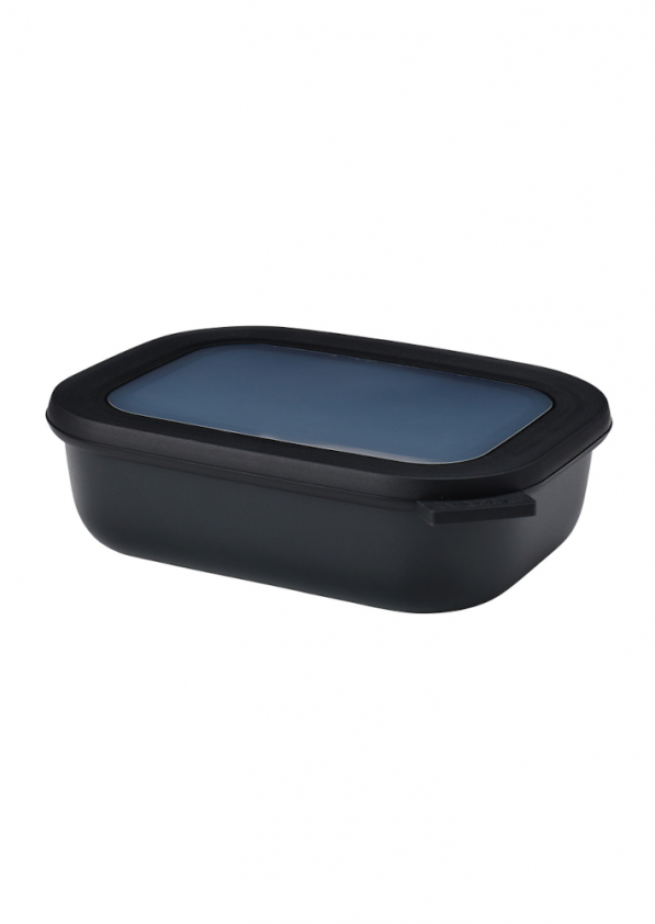 MEPAL Cirqula Oblong Nordic Black 1 l czarna - miska kuchenna plastikowa z pokrywką