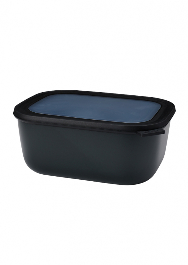 MEPAL Cirqula Oblong Nordic Black 3 l czarna - miska kuchenna plastikowa z pokrywką