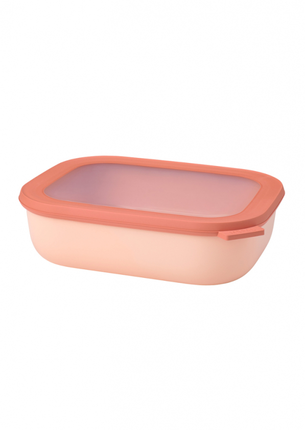 MEPAL Cirqula Oblong Nordic Blush 2 l brzoskwiniowa - miska kuchenna plastikowa z pokrywką