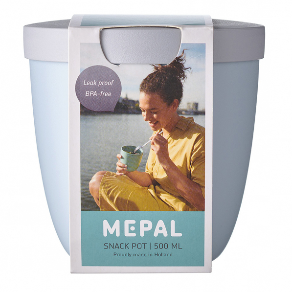 MEPAL Ellipse Snack Pot Nordic Blue 0,5 l niebieski - lunch box plastikowy