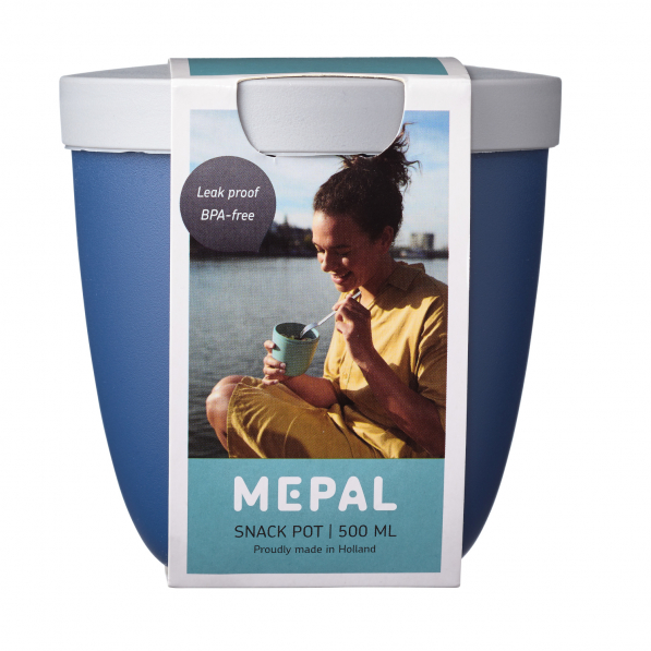 MEPAL Ellipse Snack Pot Nordic Denim 0,5 l granatowy - lunch box plastikowy