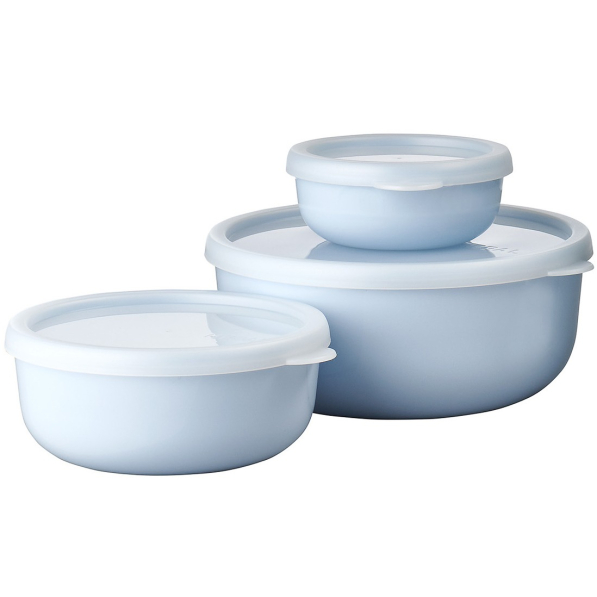 MEPAL Lumina Nordic Blue 3 szt. - miski kuchenne z pokrywkami